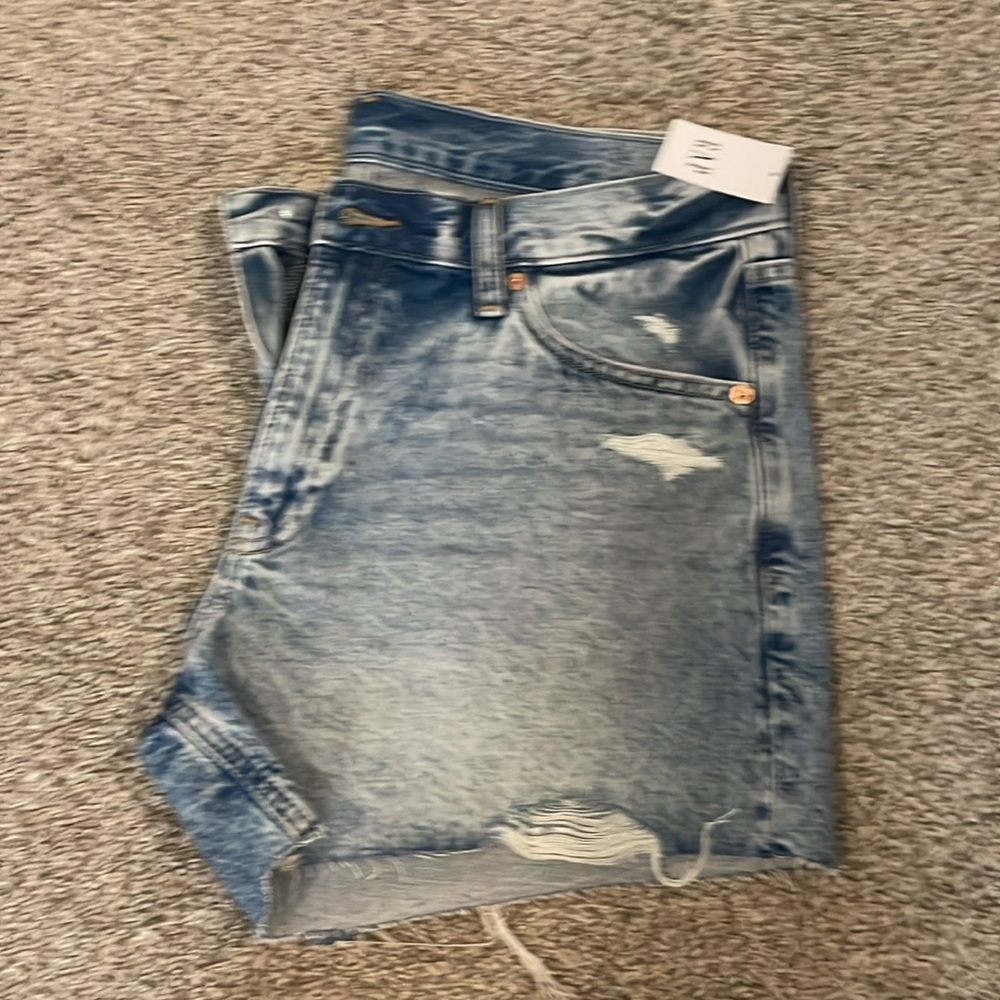 Gap low stride Distressed Blue Denim Shorts size 10/30 Regular - Picture 5 of 7